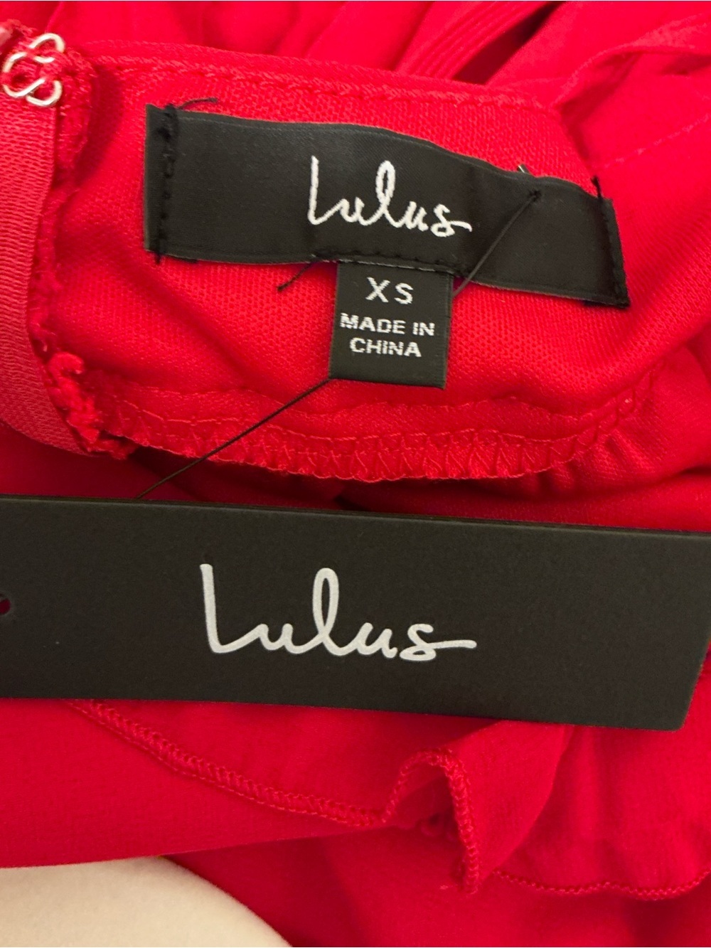 NWT Lulu’s Never a Dull Moment Bright Red Tie-Strap Pleated Midi Dress XS & M - Picture 10 of 11